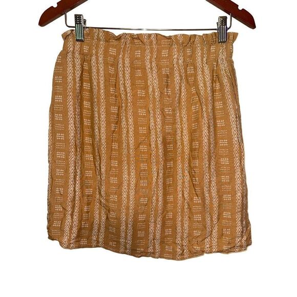Harper Heritage francesca's Goldenrod Southwest Paperbag Waist Mini Skirt Medium - Picture 6 of 11